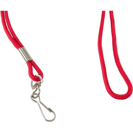 Sicurix Standard Lanyard Hook Rope Style, Red, PK24 68902